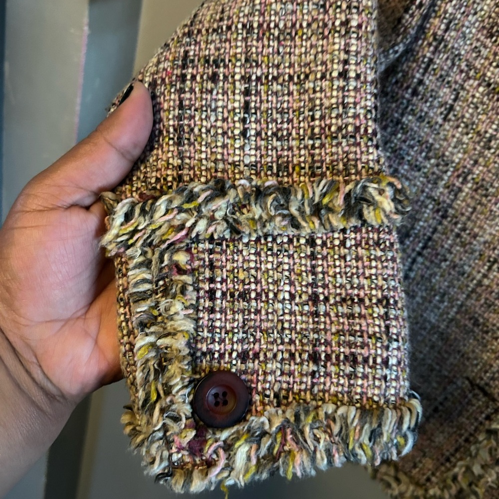 Vintage Casual Corner Plum/Pink Tweed Blazer - Picture 3 of 12